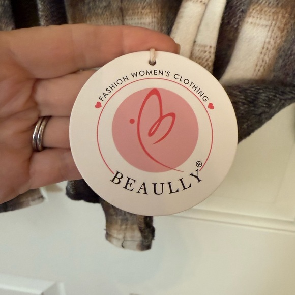 NWT BLACK/WHITE/BROWN MULTI COLOR FLANNEL SHACKET JACKET-S - Picture 15 of 17